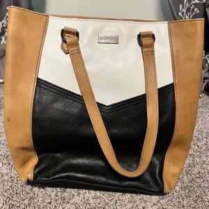 Sorel Women's Black, White, and Tan Tote Bag